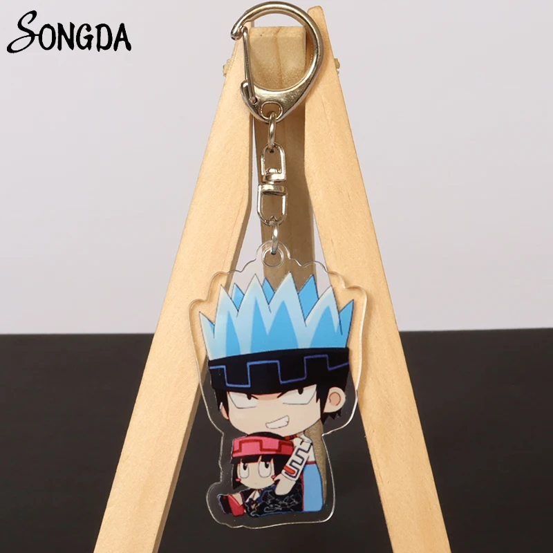 

Anime Shaman King Acrylic Keychain Cute Q Version Yoh Asakura Kyoyama Anna YOU ASAKURA Tao Ren Pendant Key Chain Cartoon Jewelry