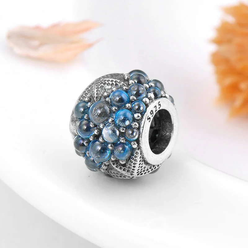 Аутентичные бусины из стерлингового серебра 925 Подвески в виде морской звезды