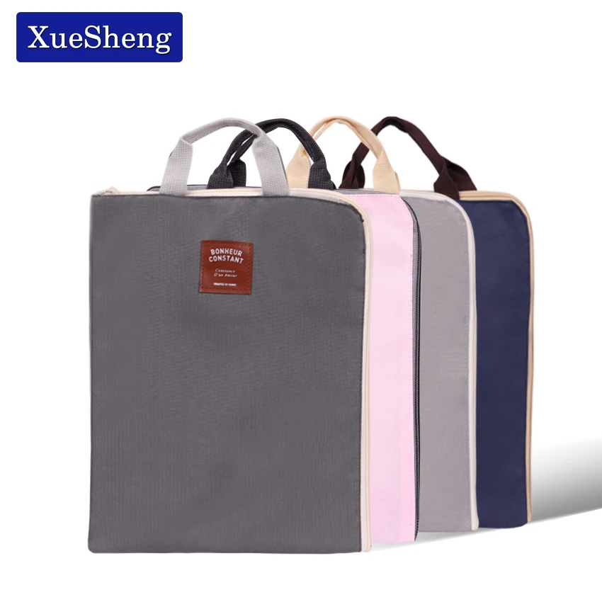 

1 PC Korean Simple Solid A4 Big Capacity Document Bag Business Briefcase Storage File Folder for Papers Stationery Student Gift