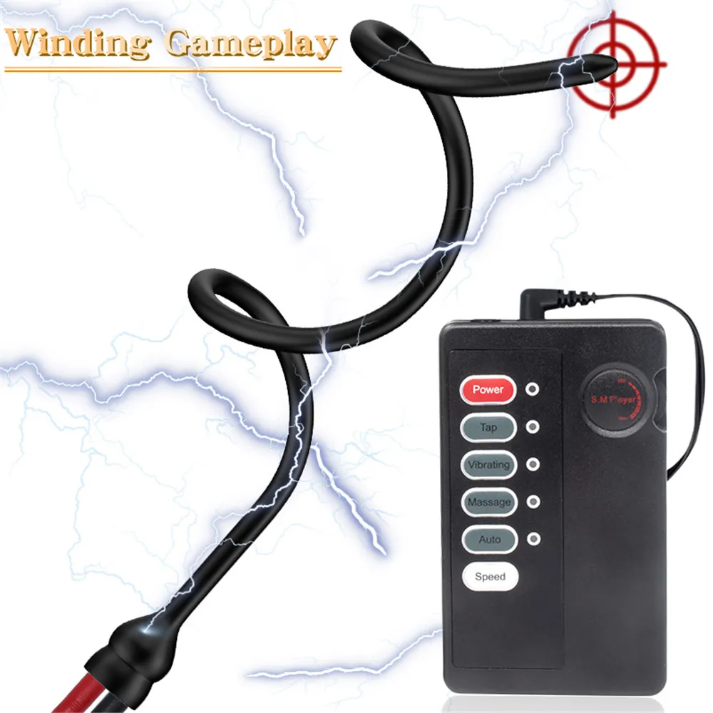 Electric Shock Penis Plug Vibrator For Men Urethral Toys Dilator Stimulator Expander Catheter Urethra Adult Sex | Красота и здоровье