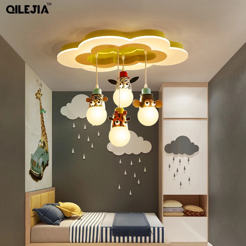 Светодиодные потолочные светильники Animall люстры с дистанционным управлением для