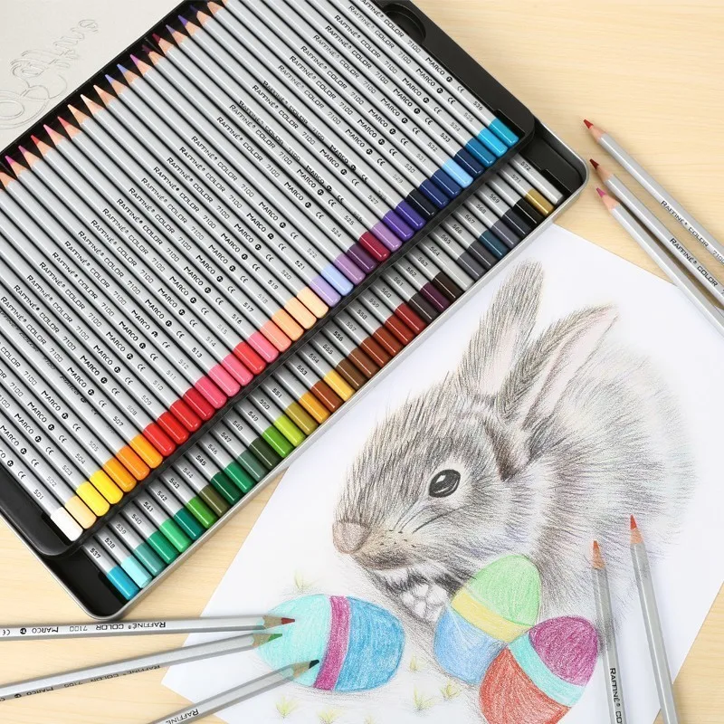 MARCO 7100 Prismacolor деревянные цветные карандаши 72 масляная железная коробка