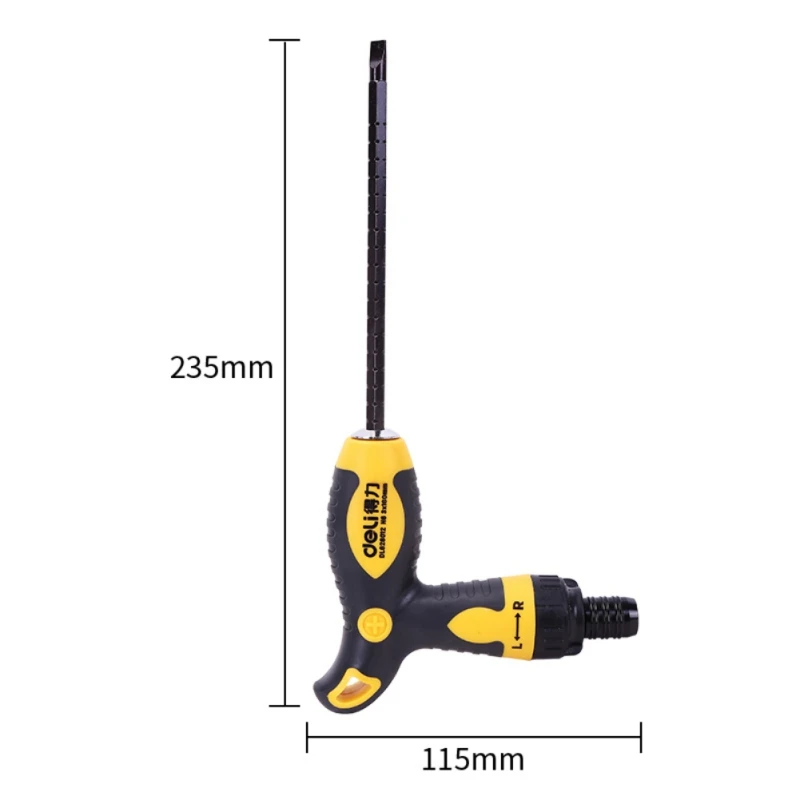 

DL Scalable and Labor-saving Type Ratchet Telescopic Dual Purpose Screwdriver Cross/Slotted Screwdriver with Non-slip Handle