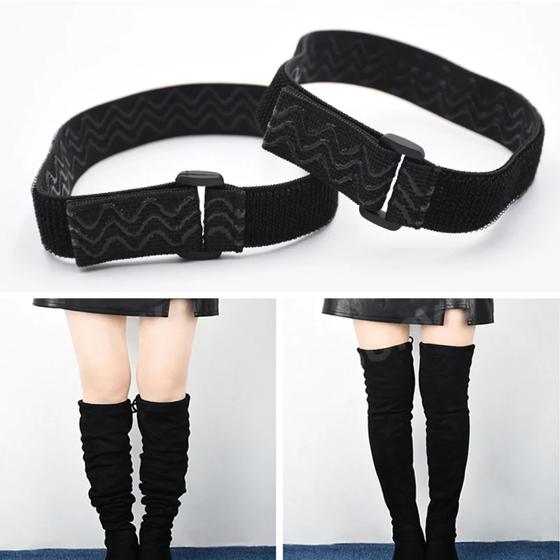 Новый дизайн модные женские высокие сапоги Нескользящие на ремешках