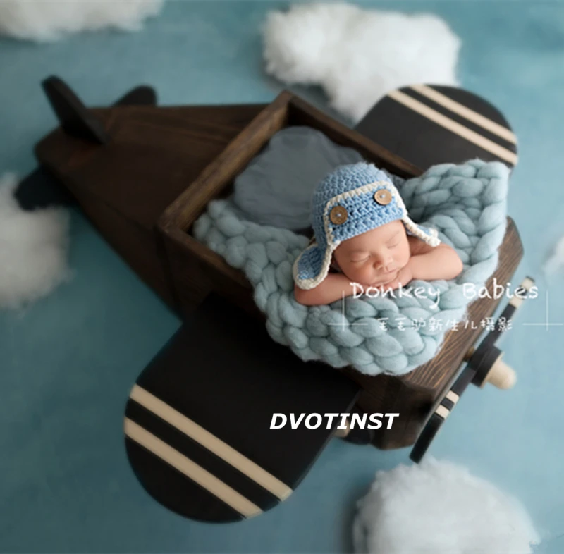 Dvotinst реквизит для фотосъемки новорожденных деревянный позирующий самолет
