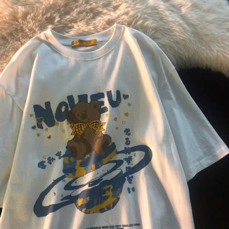 

Japan Style T shirt Women Spring Summer New Short Sleeve Round Neck Tshirt Femme Casual Slim T-shirt Woman