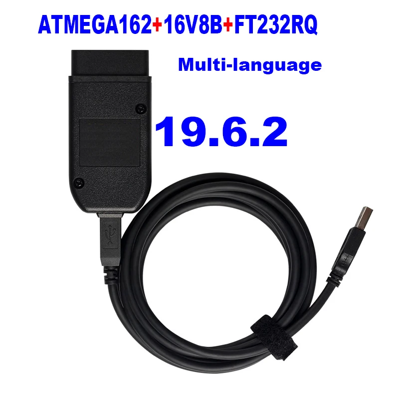 Электрические тестеры общие OBDII 16Pin диагностический кабель 19.6.2 интерфейс 2nd ATMEGA162