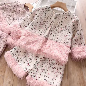 Новинка 2021 года, Модный комплект одежды в полоску с бахромой для девочек, куртка + шорты, штаны детские весенне-осенние комплекты одежды