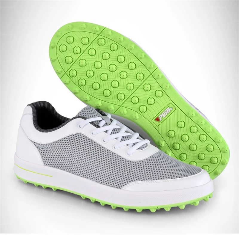 PGM Mens Golf Shoes Breathable Mesh Men Anti-slip Spikesless Outdoor Sneakers Sport Training | Спорт и развлечения