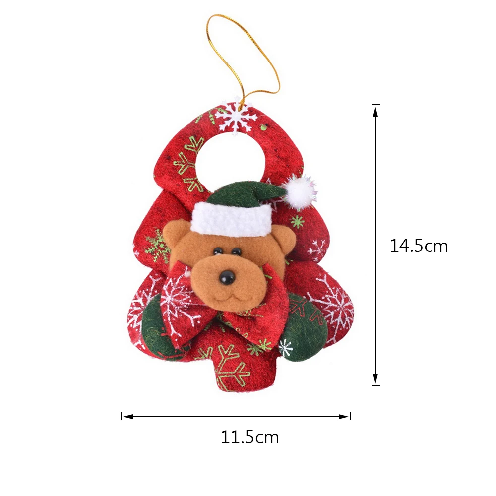 1PC 14.5x11.5cm Милые куклы, рождественские украшения для дома, Рождественская елка, подвесные плюшевые куклы Snata, Navidad, вечерние украшения,, новогодние подарки для детей - Цвет: 1PC 14.5x11.5cm