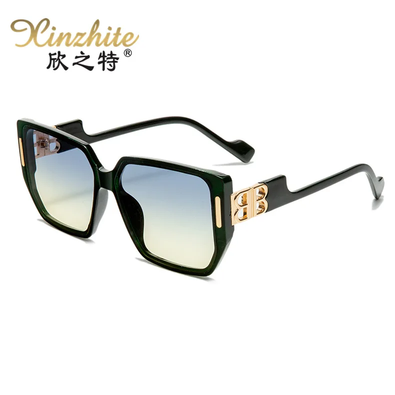 Большие Квадратные Солнцезащитные очки в стиле ретро индивидуальные трендовые