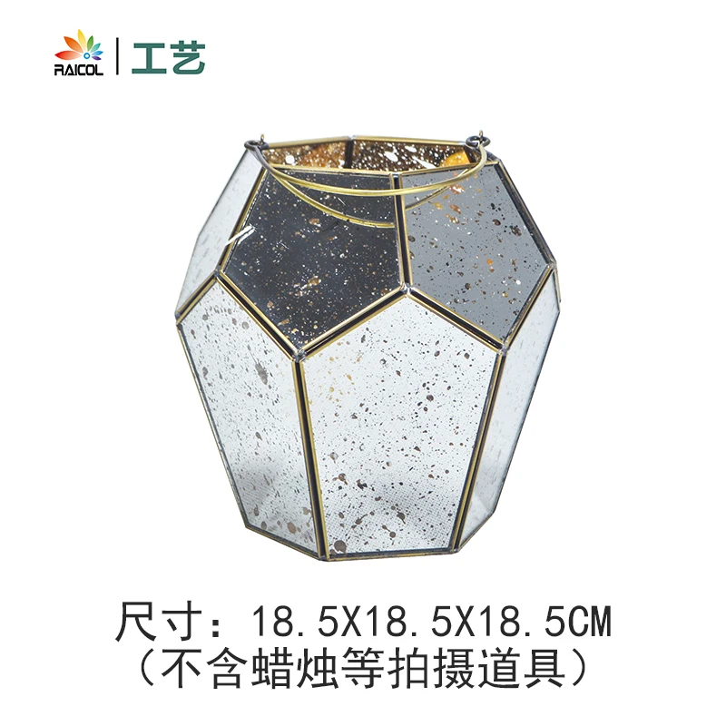 

Crystal Glass Candle Holder Mirror Geometric Candle Holder Nordic Style Wedding Decorations Kerzenhalter Home Decoretion WE50ZT