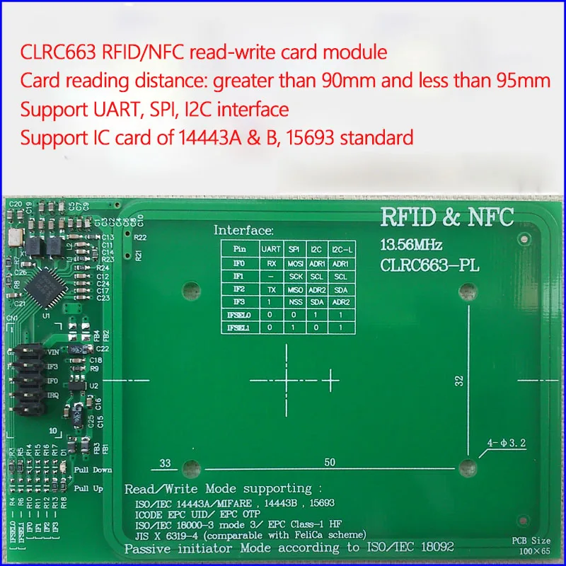 Модуль CLRC663 модуль RFID/NFC для чтения и записи на большие расстояния | Инструменты