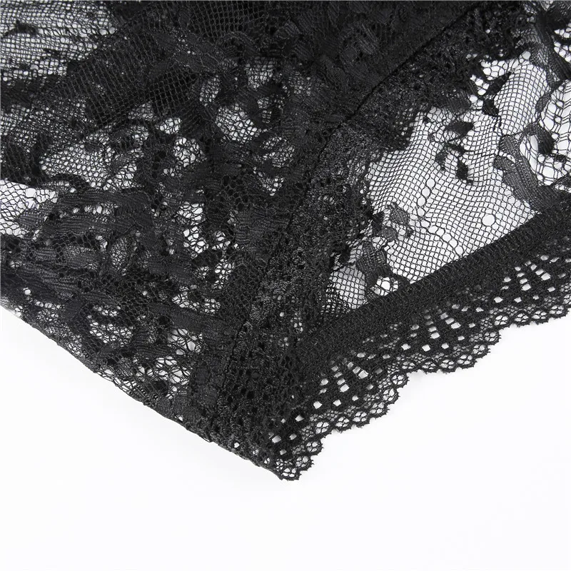 

Musuos Women Casual Beach Blouse Summer Long Sleeve Lace Up Cardigan Tops Sexy Floral Lace Perspective Shirt Blusas Club Female