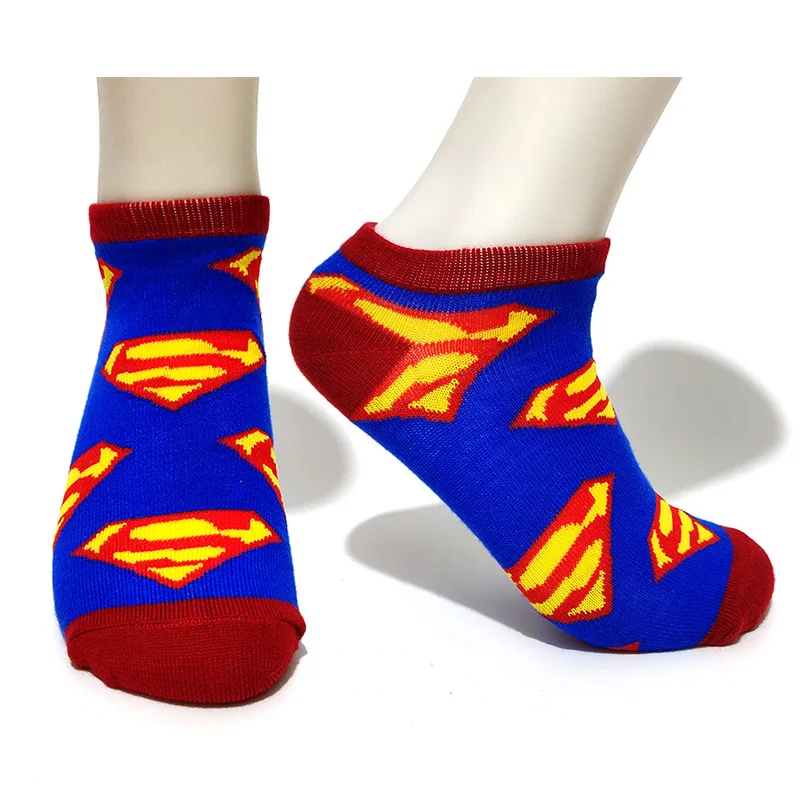 1 Pairs Socks-6 DC мужские носки, хлопковые носки до середины икры, короткие носки, серия Marvel Hero, человек-паук, джокер, супермен, бэтмен, чудо-женщина, вспышка, подарки - Цвет: 1 Pairs Socks-6
