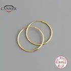 Серьги-кольца CANNER из стерлингового серебра 925 пробы для мужчин и женщин