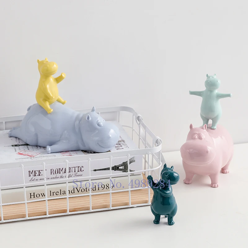 Креативные керамические s Имитация животных мультфильм Бегемот современные