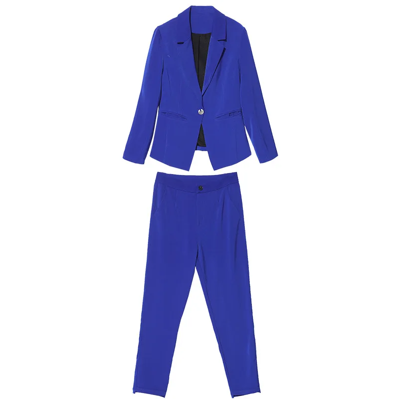 Ellacey 2019 модный брючный костюм профессиональный бутик Женский комплект из двух