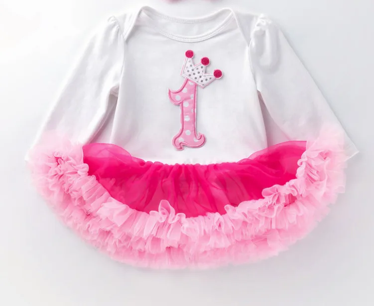 Детские комбинезоны на первый день рождения с цветочным принтом для