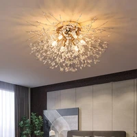 Modern LED Ceiling lights Bedroom Starburst Crystal Flush Mount Gold Chrome Foyer Ceiling Lamp Living Room Light Fixture