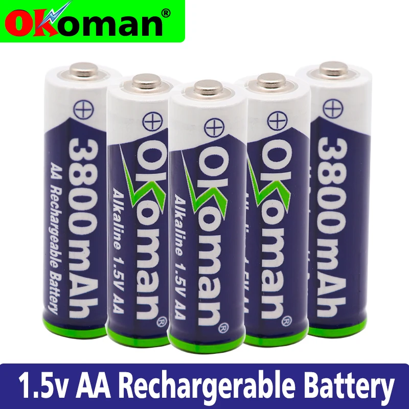 2019 New AA battery 3800 1.5 v Rechargeable 3000mAh Alkaline1.5V Battery For Clock Toys Camera batteryy | Электроника