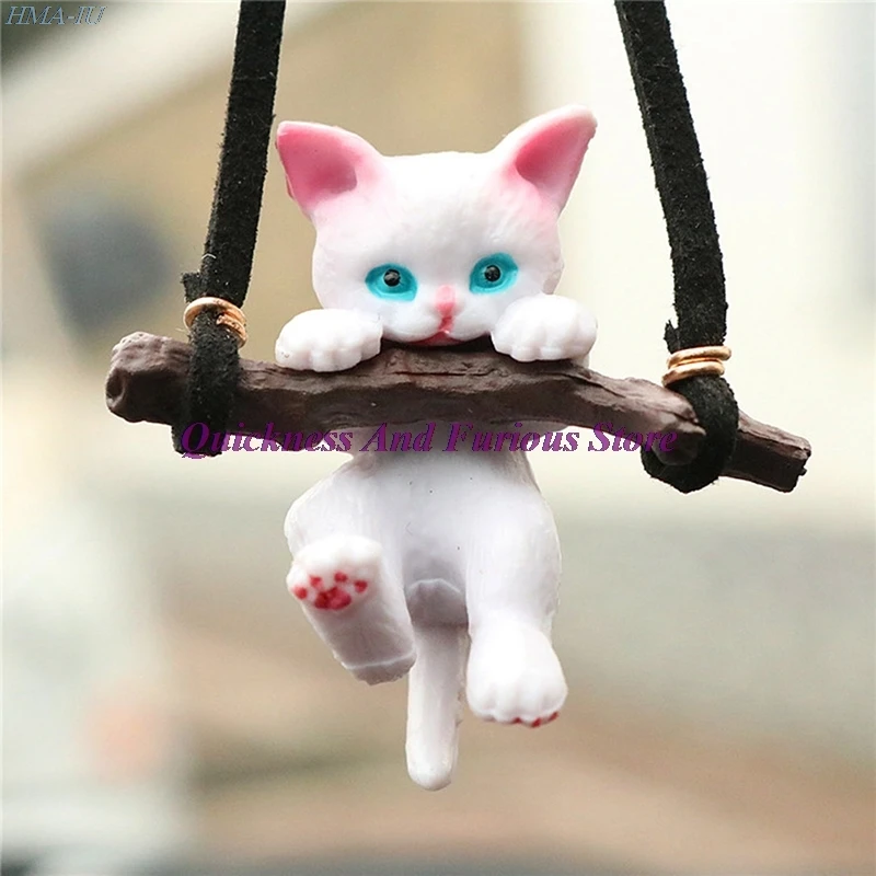 

1 Pc Car Pendant Creative Cute Branch Cat Rearview Mirror Pendant Car Interior Decoration Car Interior Accessories