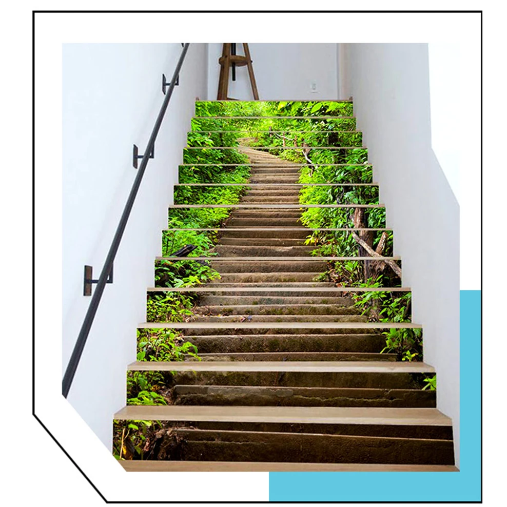 Самоклеящиеся наклейки для лестниц декоративные 3d-стикеры с пейзажной живописью
