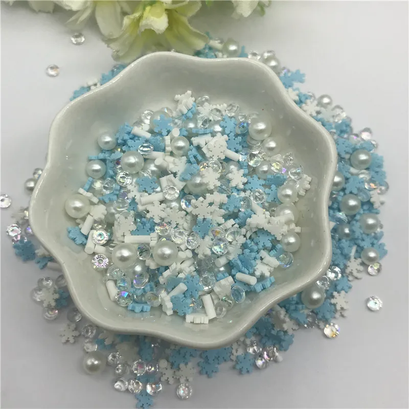 20g Christmas Snow mix for Resin DIY Supplies Nails Art Polymer Clear Clay accessories Sequins scrapbook shakes Craft | Дом и сад
