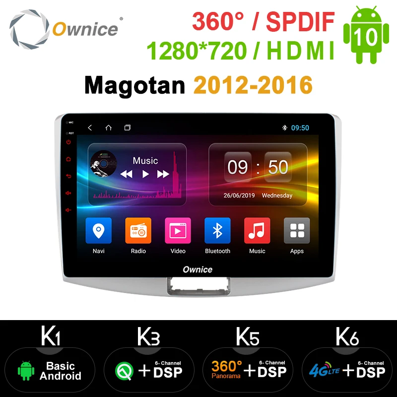 Автомобильный DVD-плеер Ownice 10 1 дюйма 8 ядер Android 0 для Volkswagen Magotan 2012-2016 k3 k5 k6 GPS 4G LTE DSP