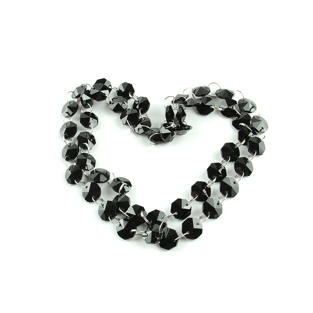 5 метров/50 метров зубной нити черного цвета с украшением в виде кристаллов стекло