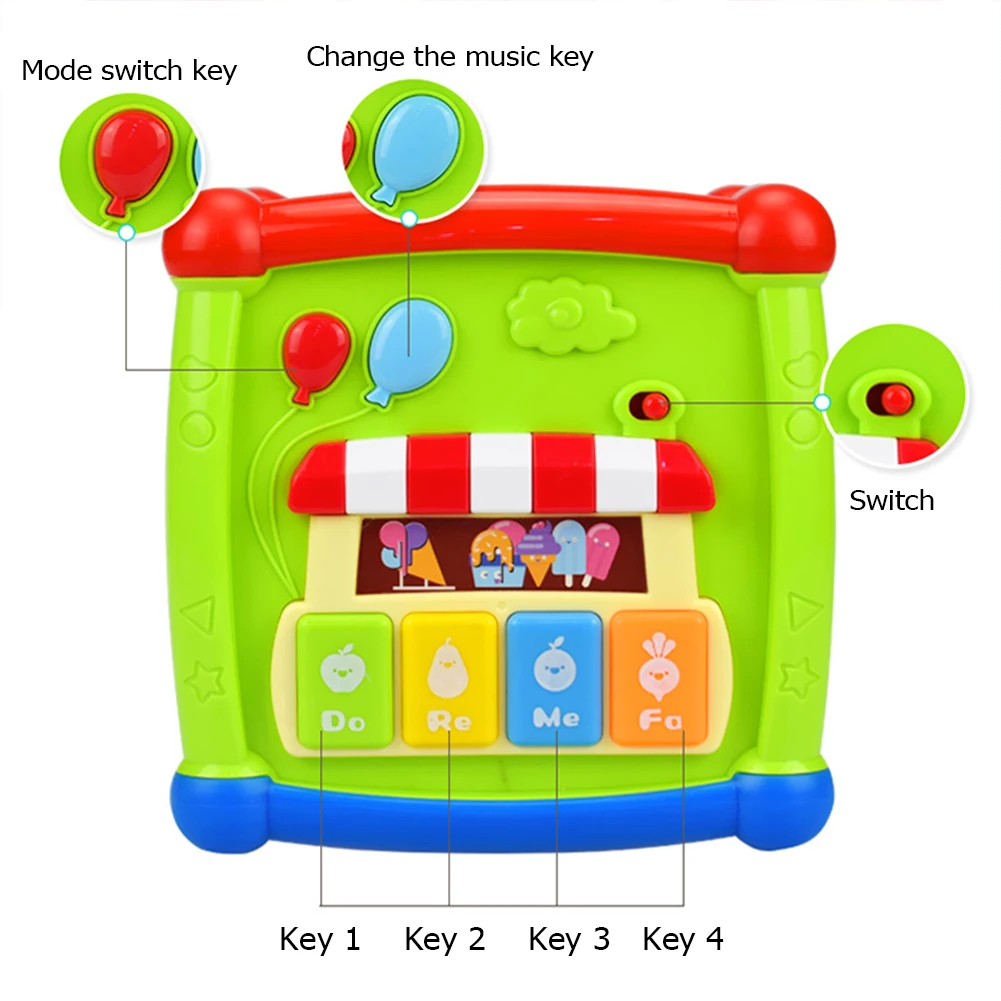 

Building Block Matching Box Hexahedron Educational Toy Multifunctional Shape Light Musical Children Learning Toy