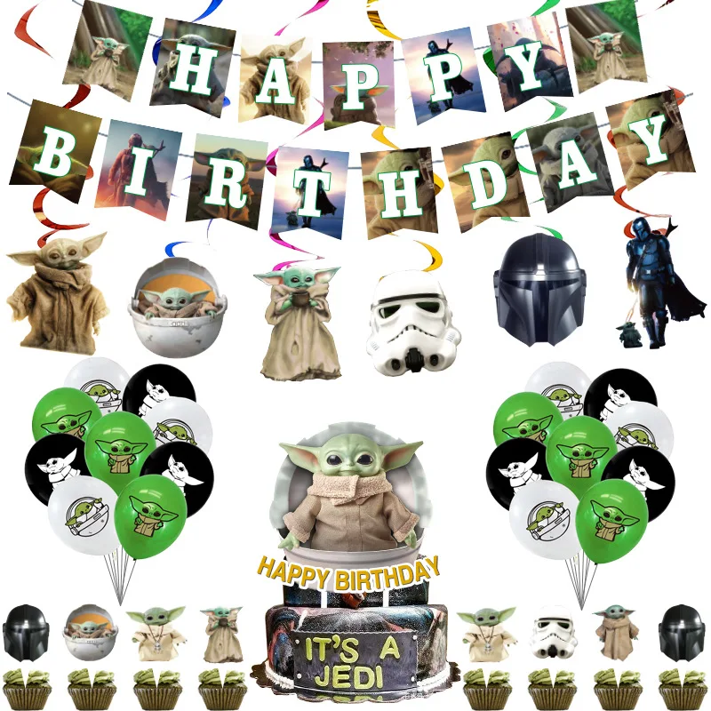 

13pcs/lot Yoda Baby Balloons Mandalorian Theme Latex Balloon Cartoon Birthday Party Decoration Themed Party Supplies Kids Toy