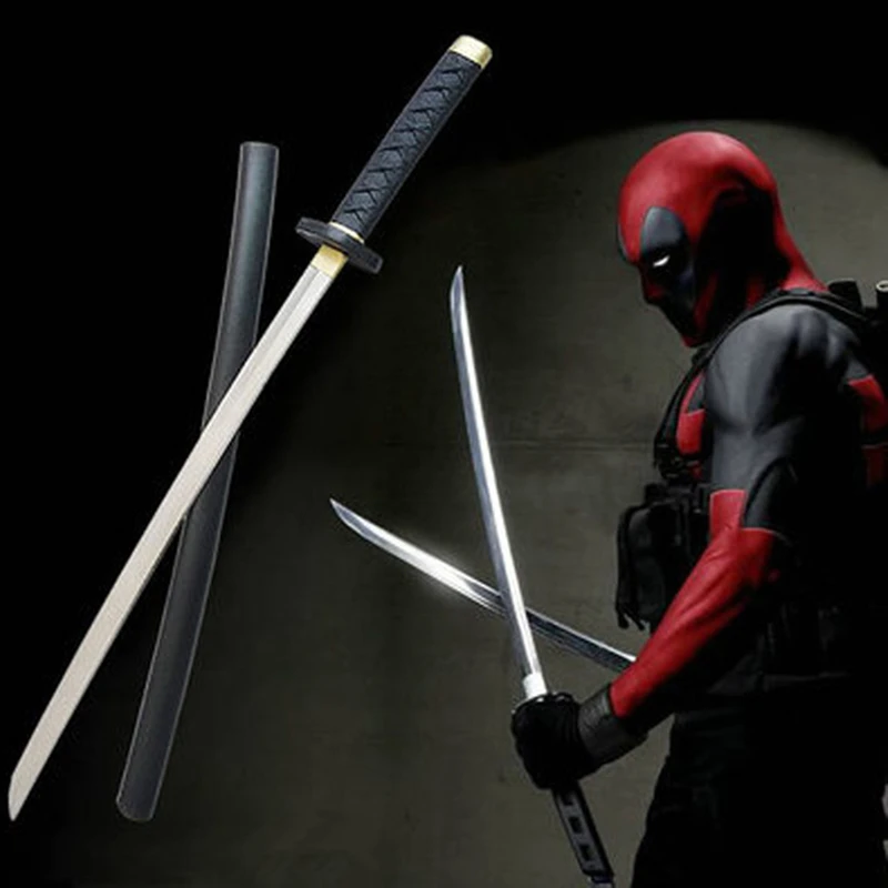 

61cm Movie Deadpool Cosplay Equipment PU Foam Sword stage property Modle Toy Larp Party Costume Accessories