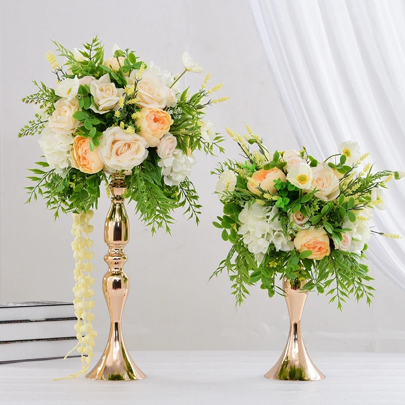 Изготовленный На Заказ 35/40 см роза diy шары из искусственных цветов Центральные Декора свадьбы фон Свадебный