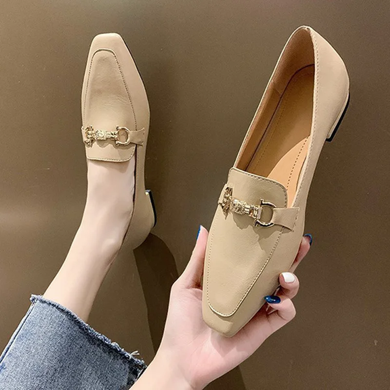 2021 повседневные туфли на плоской подошве Женские лоферы из мягкой искусственной