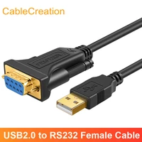cablecreation usb to rs232 female adapter converter cable db9 serial cable supports windows 108 187vistaxpmacos x 10 6