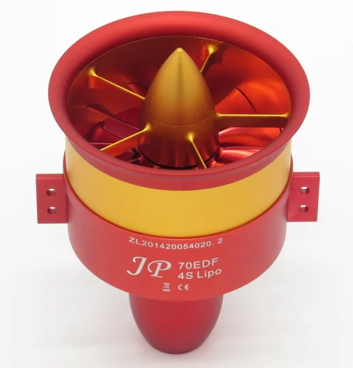 JP Metal 70mm 4s-6s Lipo Motor Ducted Fan EDF Jet 12 Blades 1pcs Electric for RC Airplane Model Accessories Parts 3055 2250KV