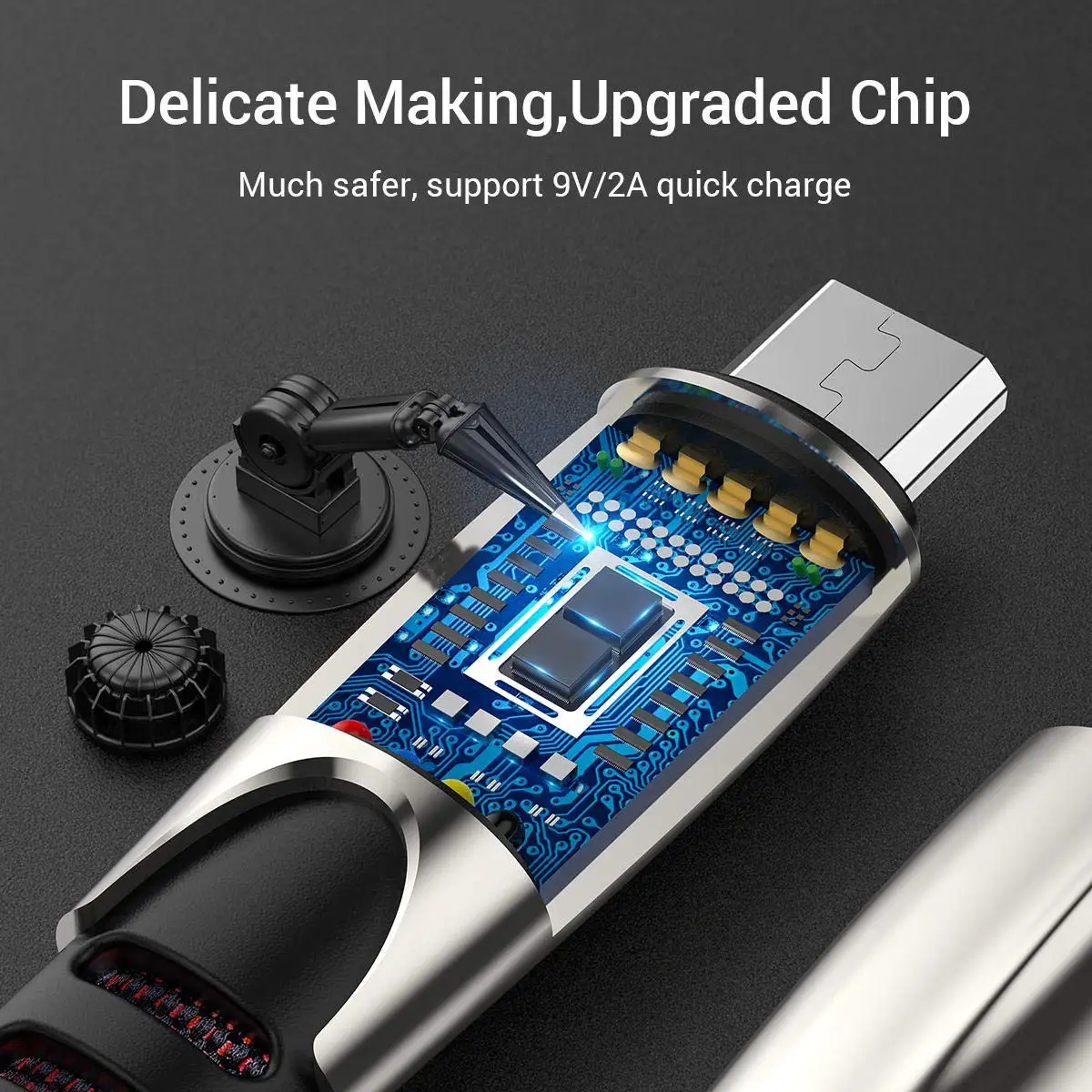 Тканевый плетеный кабель Micro USB зарядное устройство Android зарядный шнур Быстрая