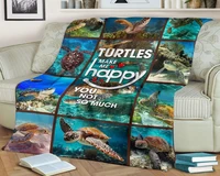 personalized turtles blanket turtles make me happy you not so much