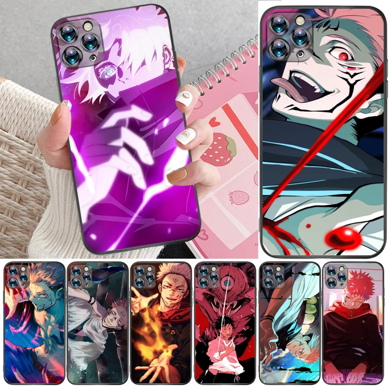 

Jujutsu Kaisen Fushiguro Megumi Satoru Gojo Yuji Itadori Sukuna Phone Case For iPhone XR XS Max Cases Back Cover Carcasa Coque