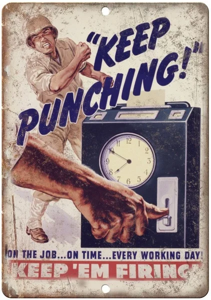 

Keep Punching Retro tin sign nostalgic ornament metal poster garage art deco bar cafe shop