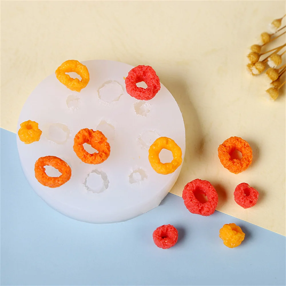 Форма сделай сам для глазури торта свечи Пончика круга украшения силиконовая