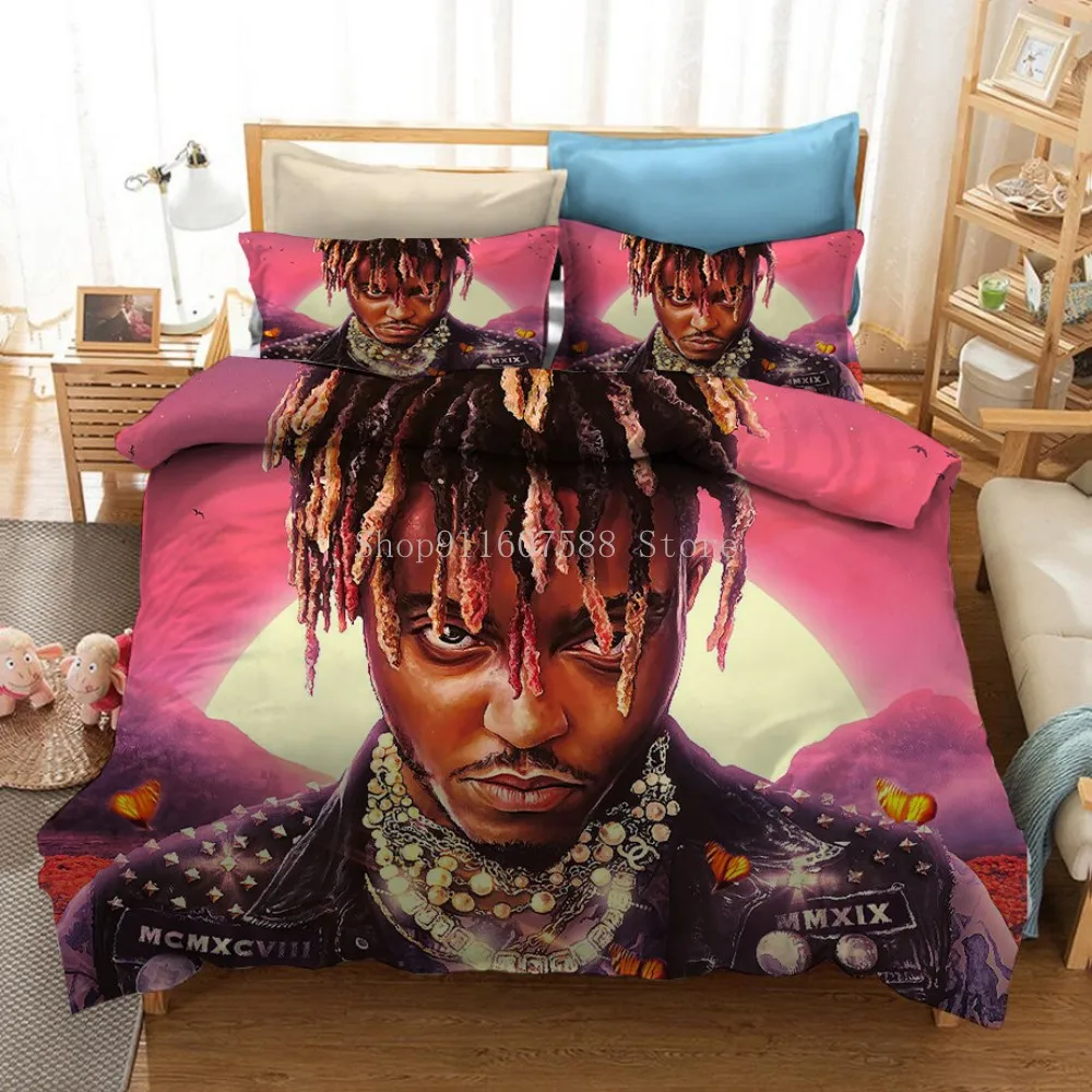 Hot Rapper Tupac Printed Bedding Set Star Character Duvet Covers Pillowcases Comforter Bedding Set Bedclothes Bed Linen