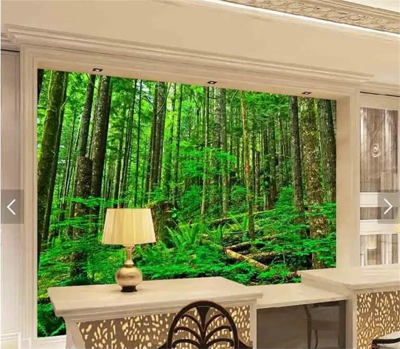 Пользовательские размеры Фреска фото 3d обои Гостиная девственный лес зеленое