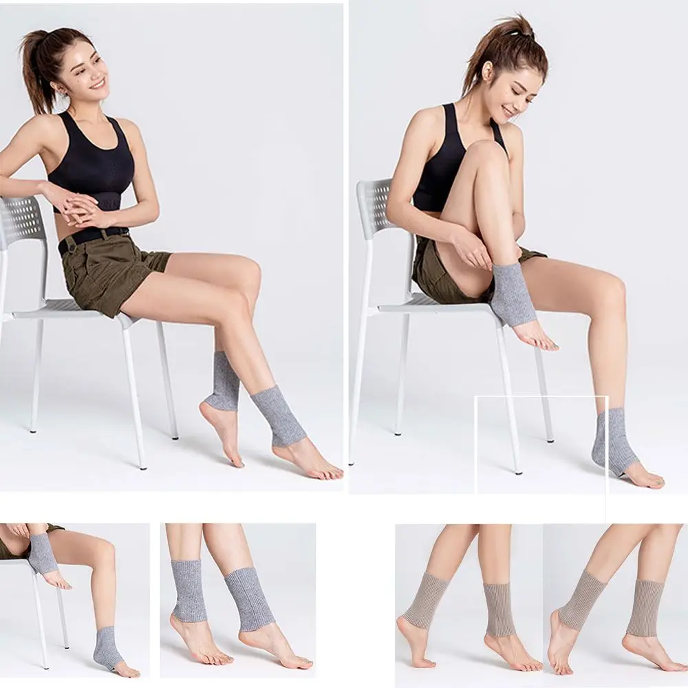 

Fashion Woman Solid Color Knitting Outdoor Ankle Sleeve Winter Cold Protection