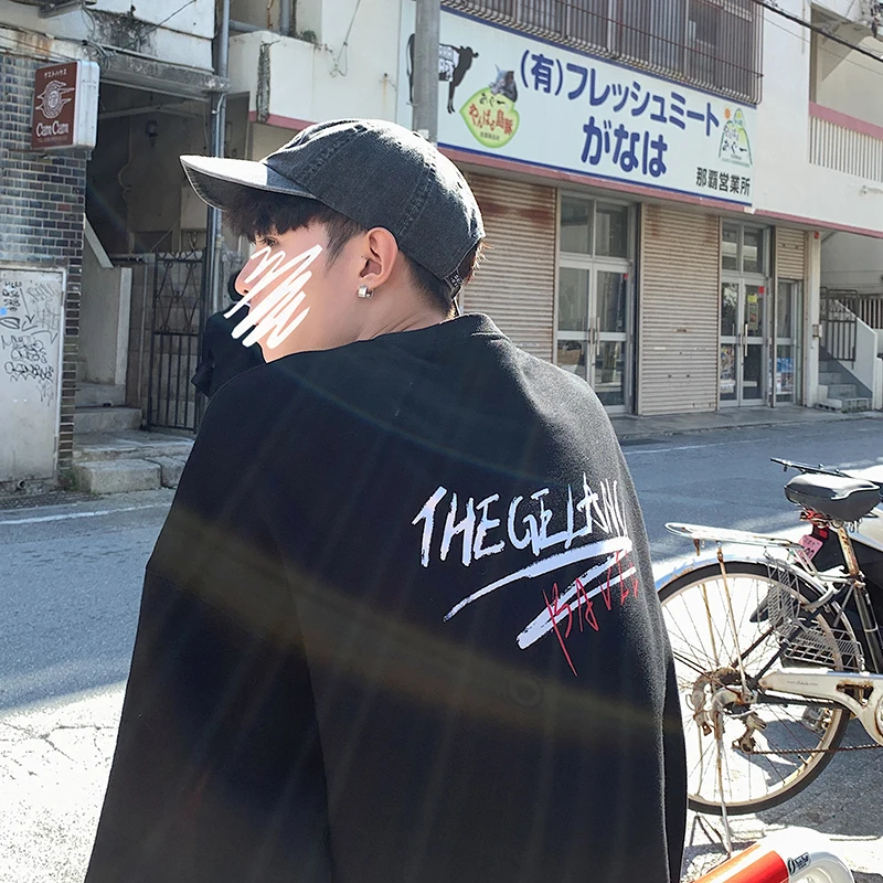 Новинка весна-осень 2020 Молодежный Свитшот с круглым вырезом и принтом граффити