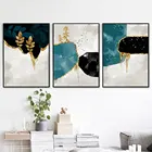 Золотая абстрактная постер мраморная Настенная картина, натуральная ботаническая Картина на холсте, скандинавский художественный принт, современный декор для гостиной и спальни