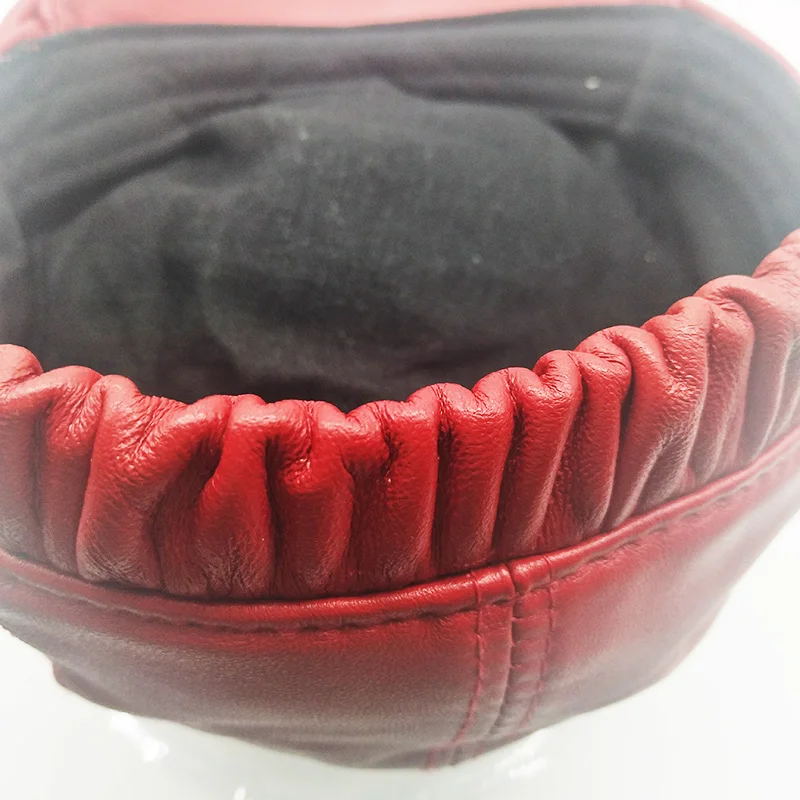 Мужская бейсболка из натуральной коровьей кожи с эластичной резинкой брендовая