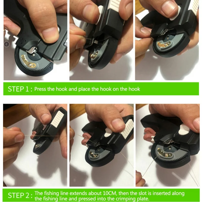 

Portable Automatic Electric Fishing Hook Tier Machine Tie Fast Fishing Hooks Line Tying Device Fishing Accessories1