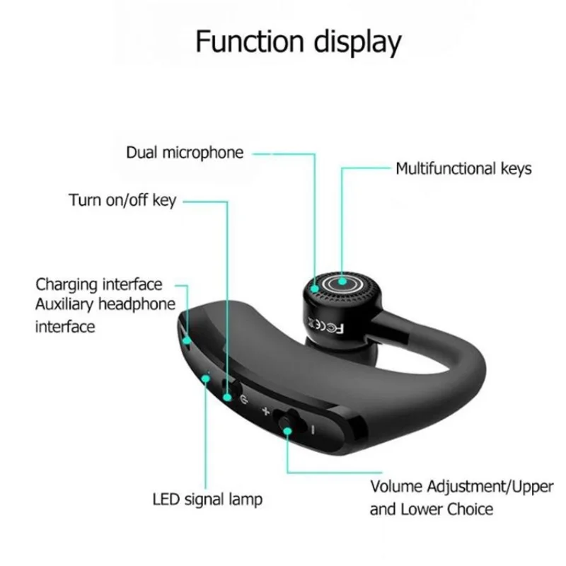 V9 Бизнес Bluetooth гарнитура хенд фри Беспроводной наушники беспроводные Шум